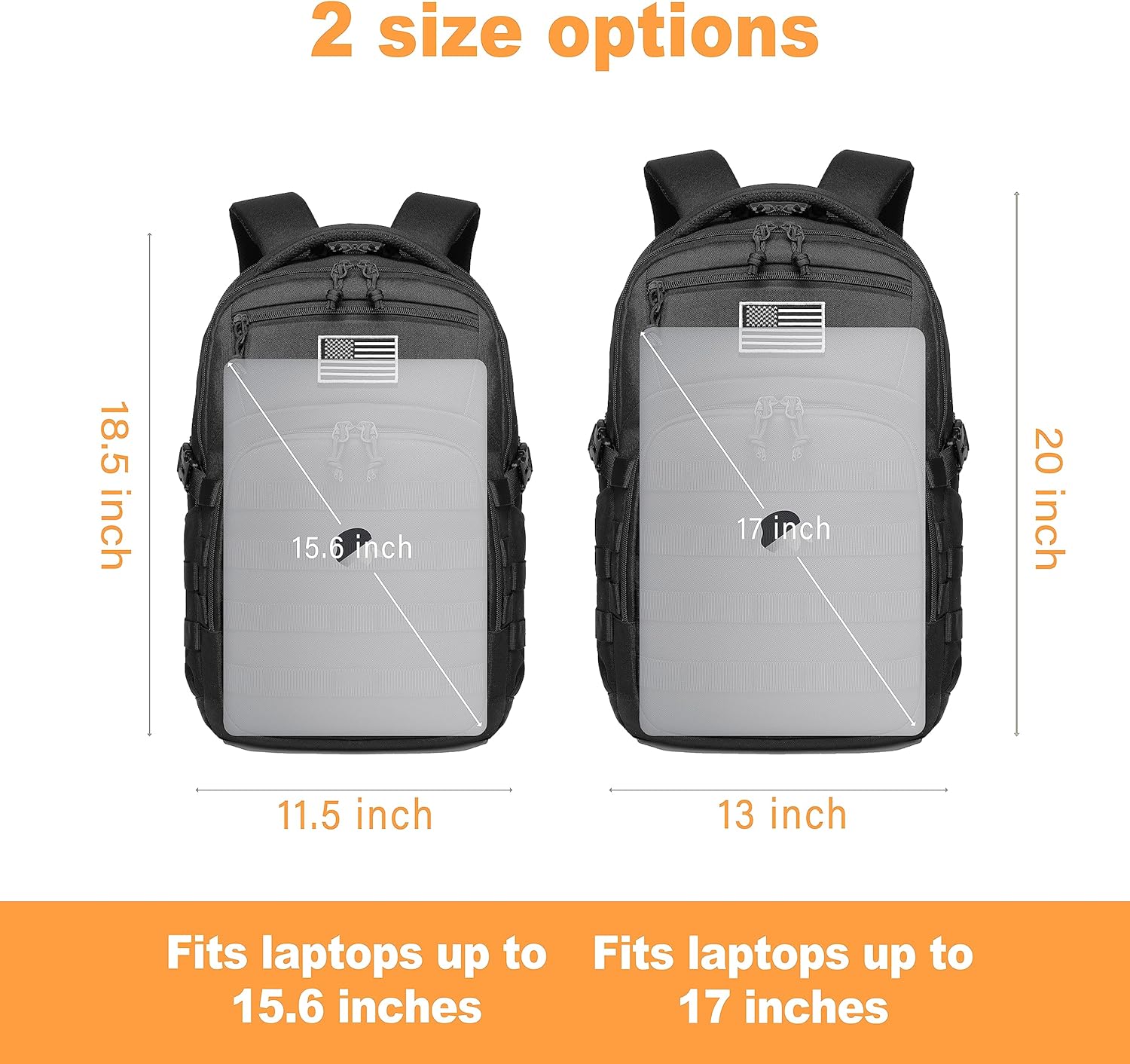 Wotony Military tactical backpack, backpack for men black tactical backpack small tactical backpack assault bag - Image 2