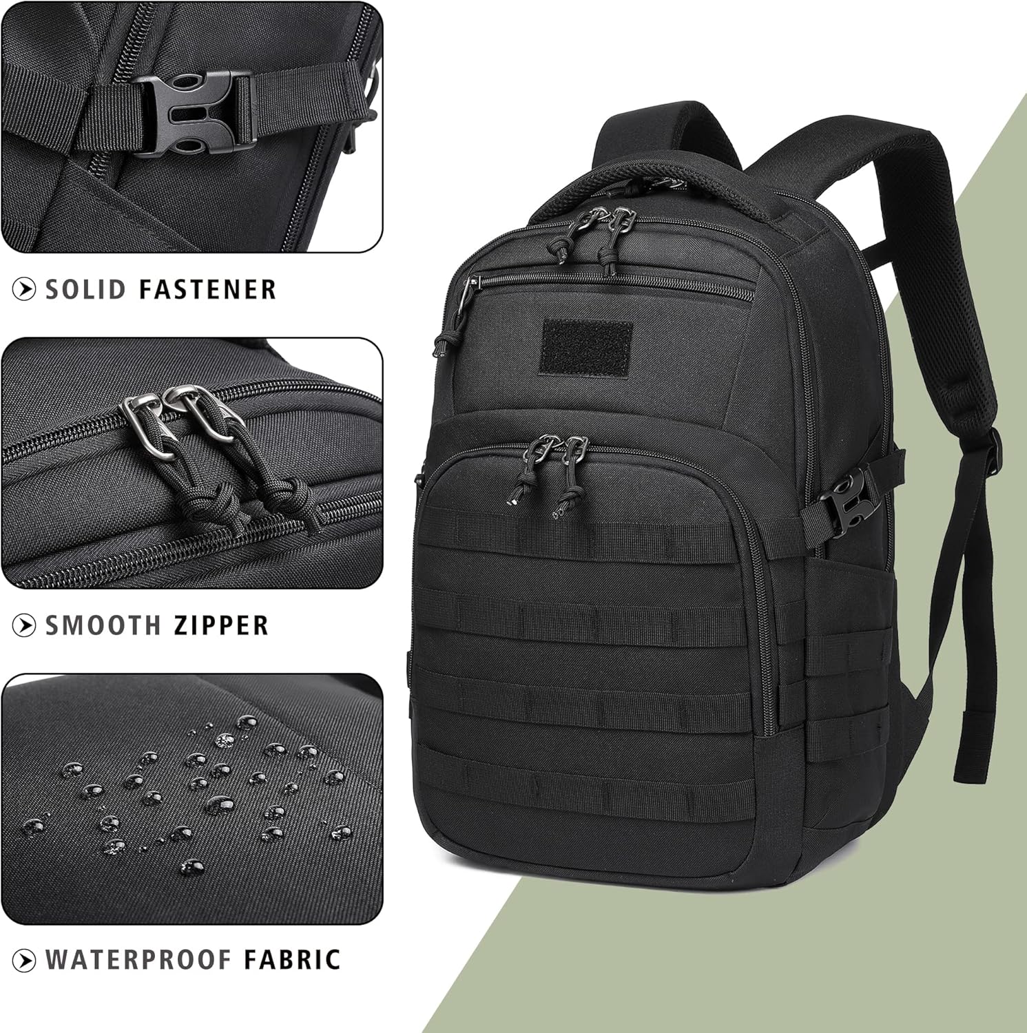 Wotony Military tactical backpack, backpack for men black tactical backpack small tactical backpack assault bag - Image 3